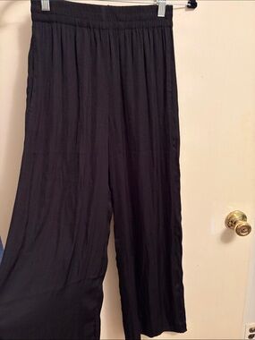 Philosophy Black Wide-Leg Pull-On Pants